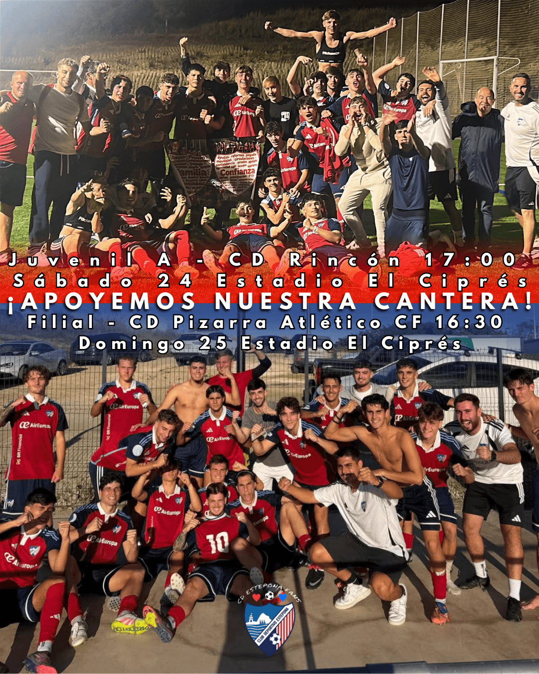 El Juvenil A y el filial del CD Estepona afrontan un nuevo fin de semana en El Ciprés