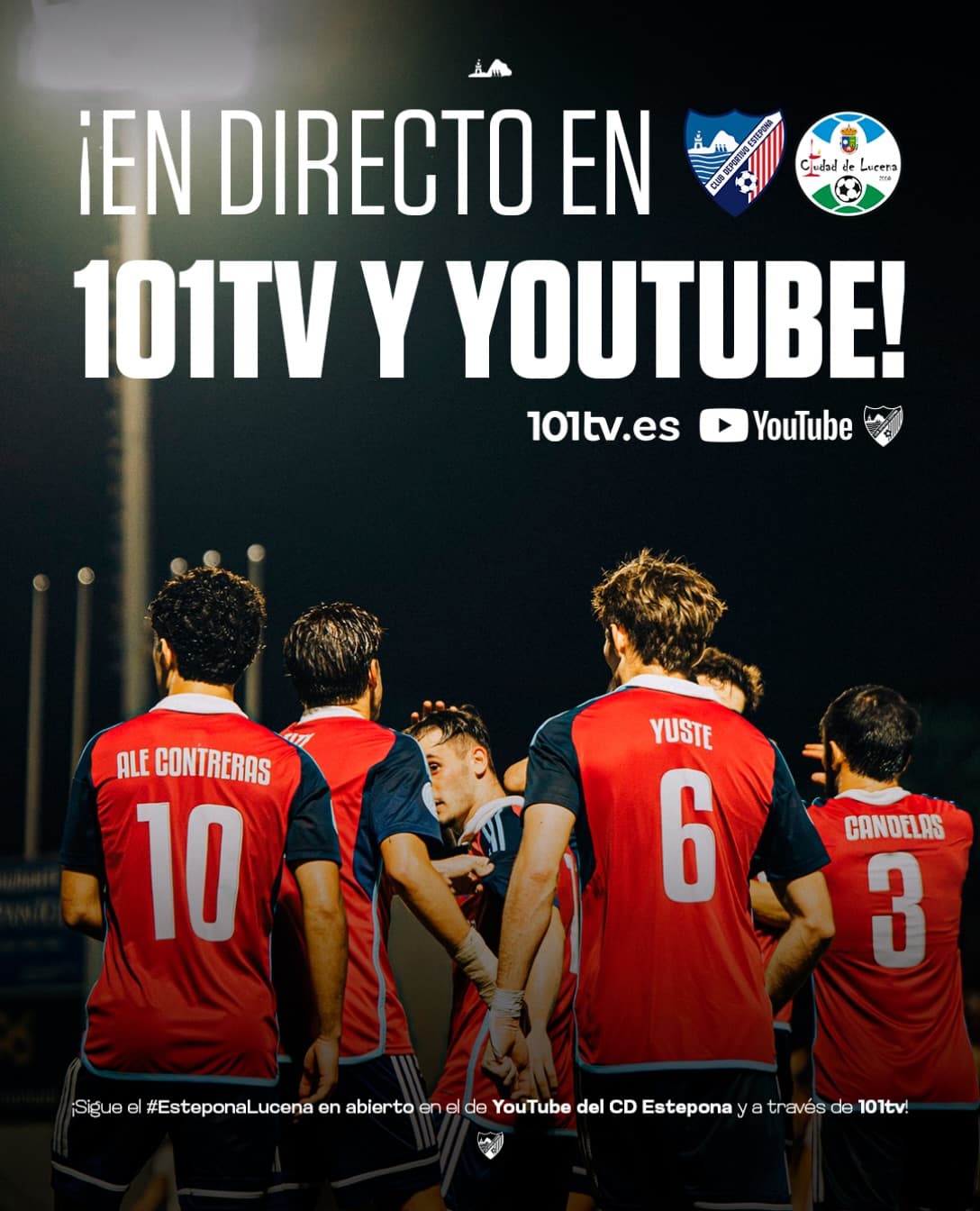 CD Estepona–Ciudad de Lucena, en direct sur YouTube et 101TV